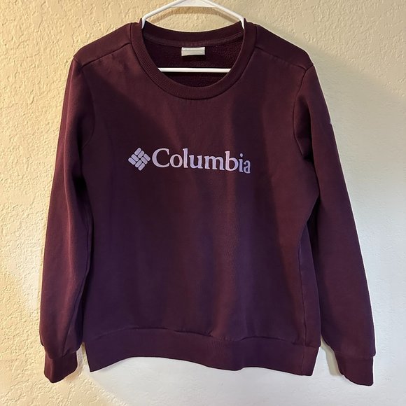 EUC Columbia Plum Purple Pullover Logo Sweatshirt - Womens Medium - Picture 1 of 7